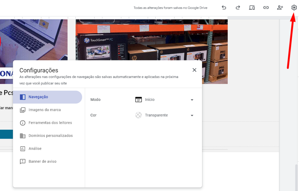 Google Sites: Conheça todas as funcionalidades do editor do Google Screenshot 1