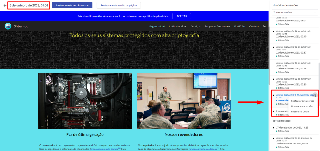 Google Sites: Conheça todas as funcionalidades do editor do Google Screenshot 10