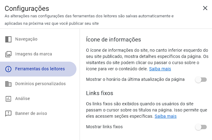 Google Sites: Conheça todas as funcionalidades do editor do Google Screenshot 3