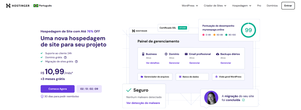 O que é uma hospedagem de sites Hostinger
