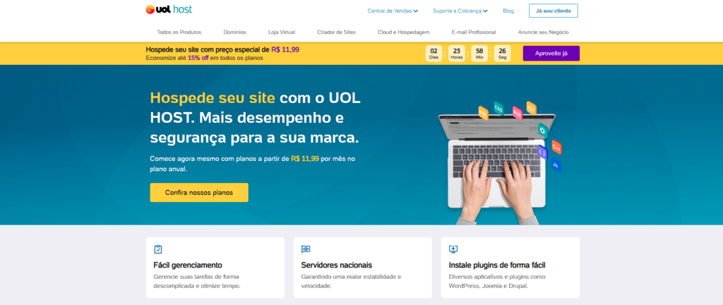 O que é uma hospedagem de sites Pag inicial hospadagem Uol meu negocio